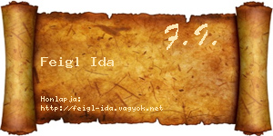 Feigl Ida névjegykártya