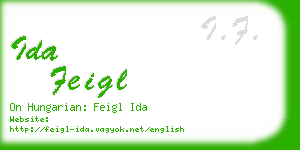 ida feigl business card